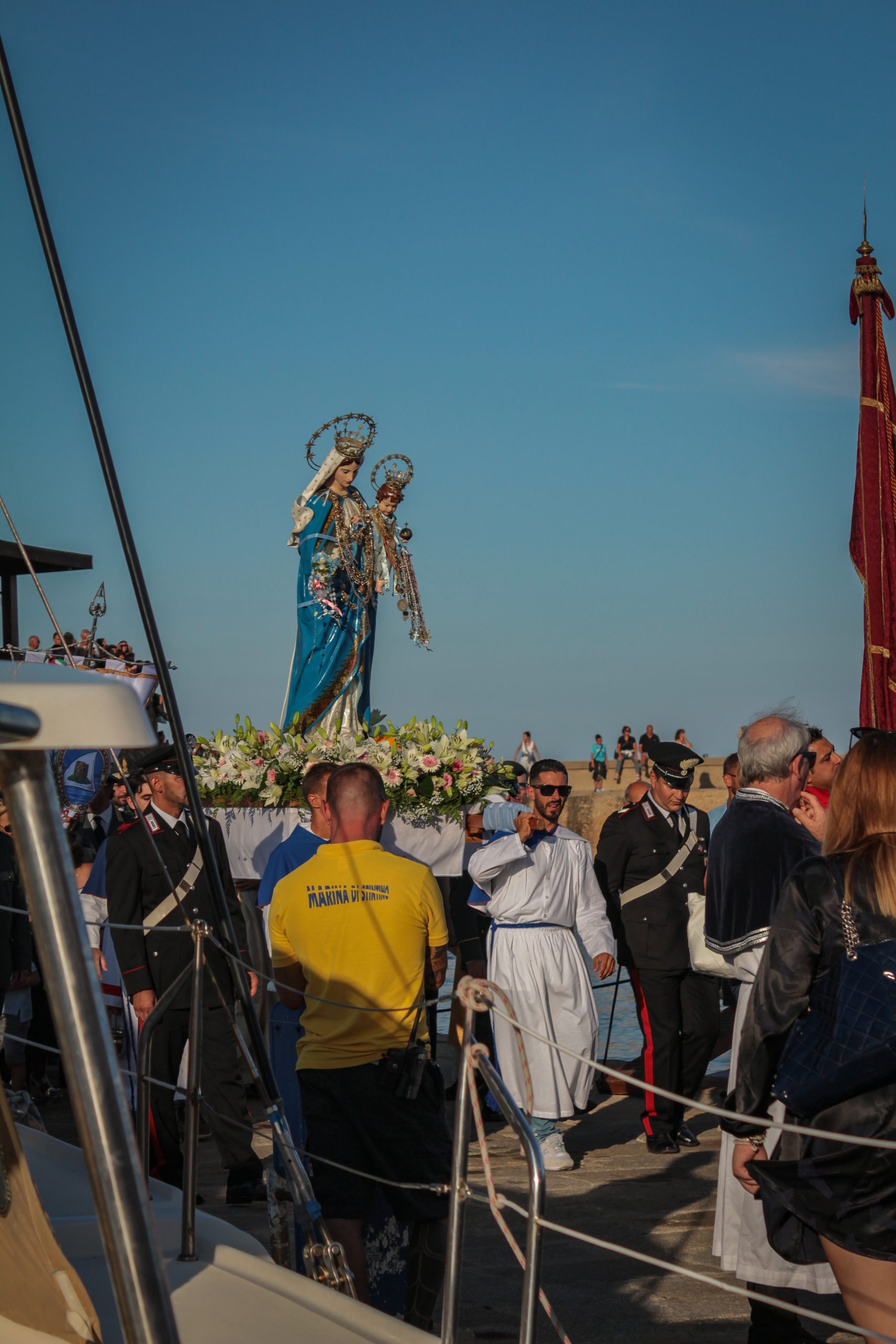 Un momento della festa della Madonna della Difesa